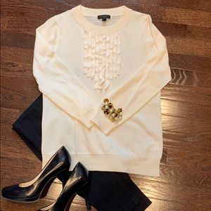 J Crew ruffle sweater